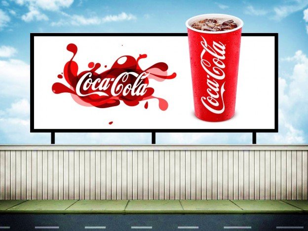 Outdoor da Coca Cola BR Permutas.